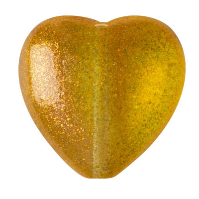GBHRT-FPS-892 - Czech Glass Heart - Orange